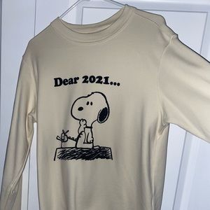 ZARA “Dear 2021” Long Sleeve Sweater (PEANUTS)